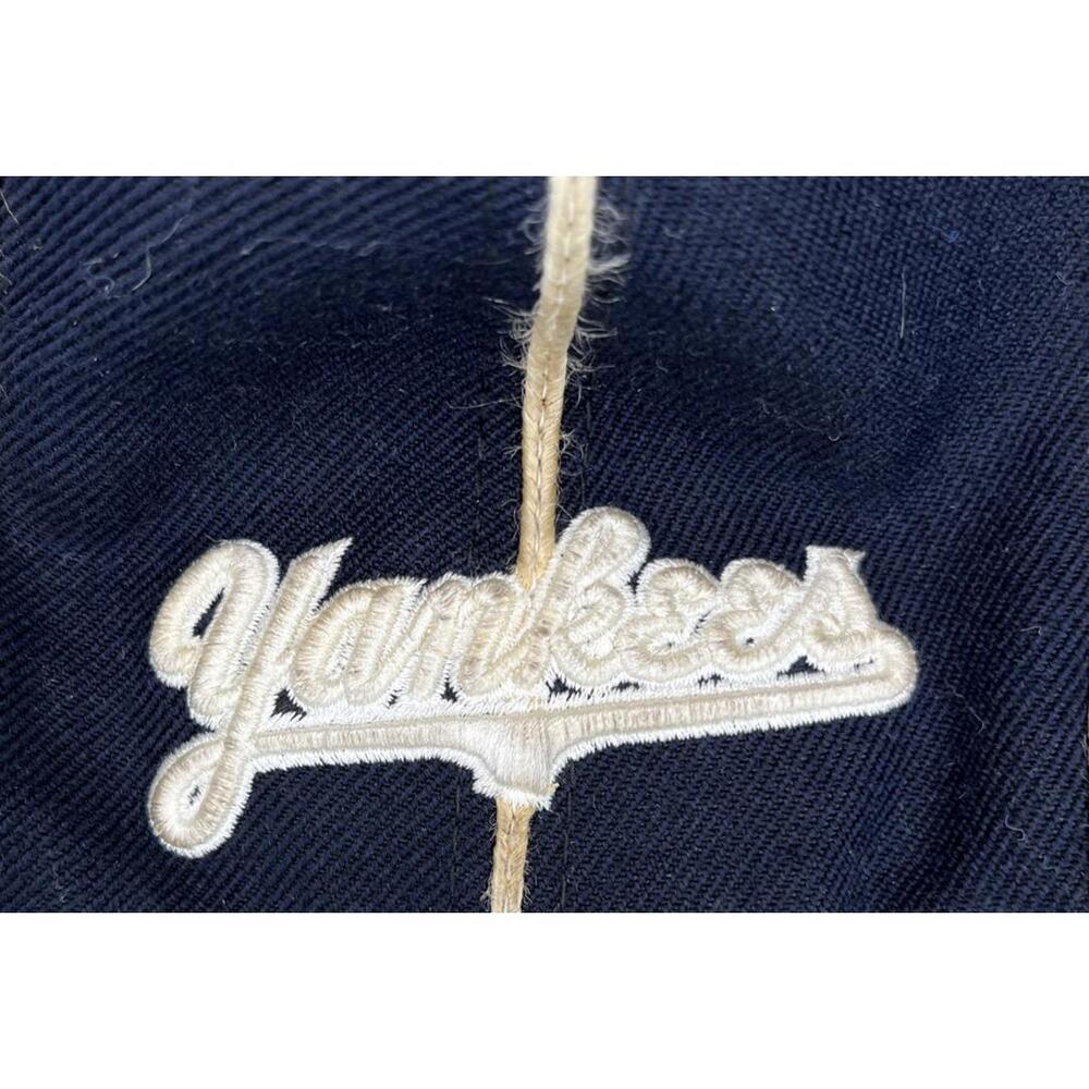 American Needle MLB Wool New York Yankees Pin Stripe Fitted Hat 7 1/2 ~ Vintage - Picture 6 of 6